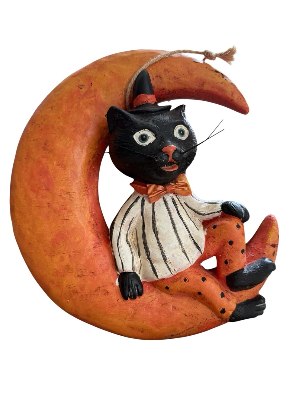 Halloween Ashland Cat on Crescent Moon wall hanging from Witch’s estate sale